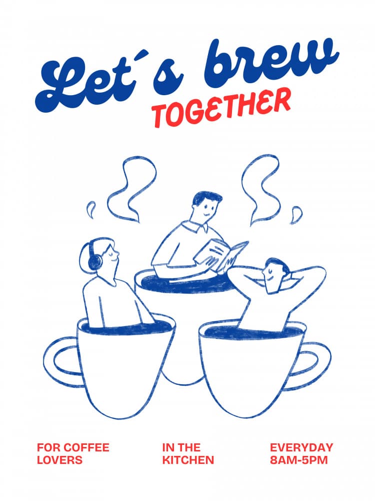 Let's Brew Together by Ohkimiko — canvas wall art