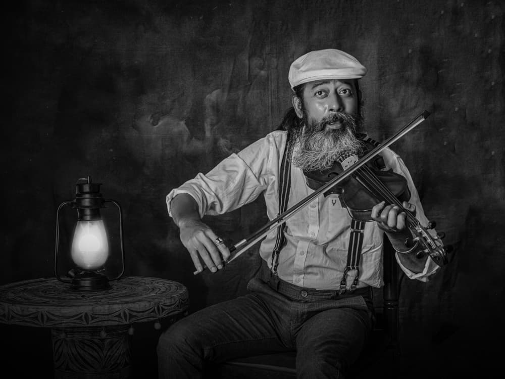 Bearded Violinist by PARTHA BHATTACHARYYA — canvas wall art