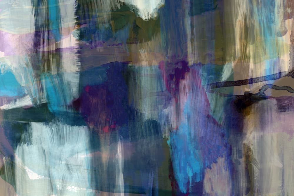 Blue Abstract Flow by cartissi — canvas wall art