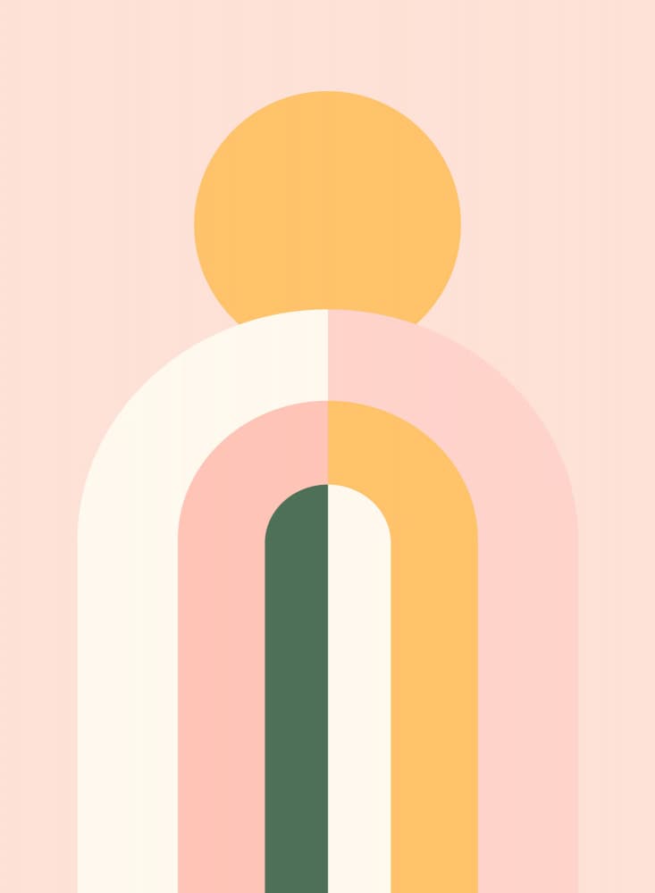 Pastel Sun Arches by Artprink — canvas wall art