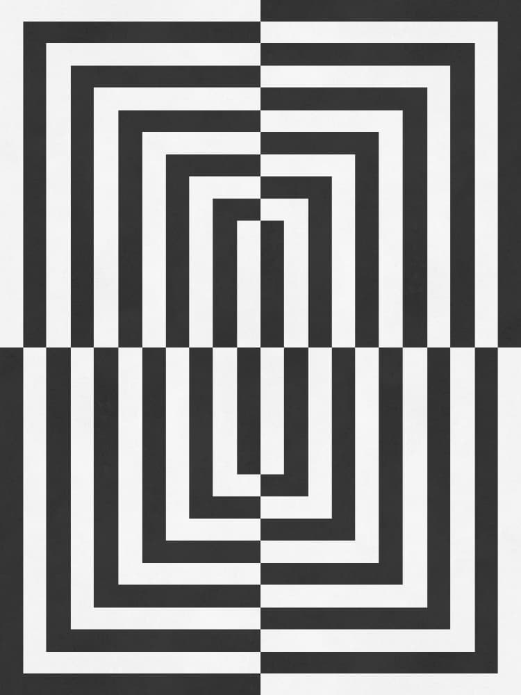 Geometric Depth Illusion by Vitor Costa — canvas wall art