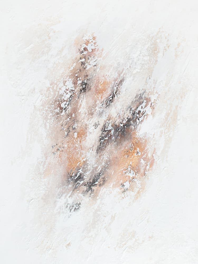 Textured Gold Abstract Flow by Alyson Storms — canvas wall art