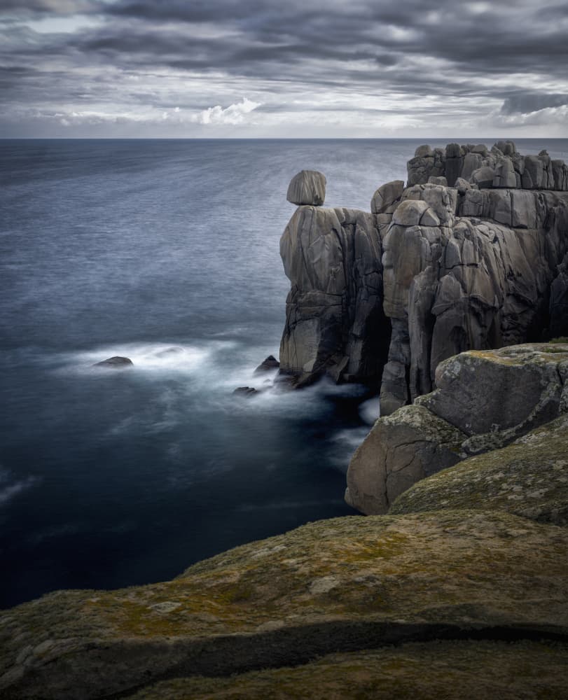 Moody Ocean Cliffs by Josema Martin Espinar — canvas wall art