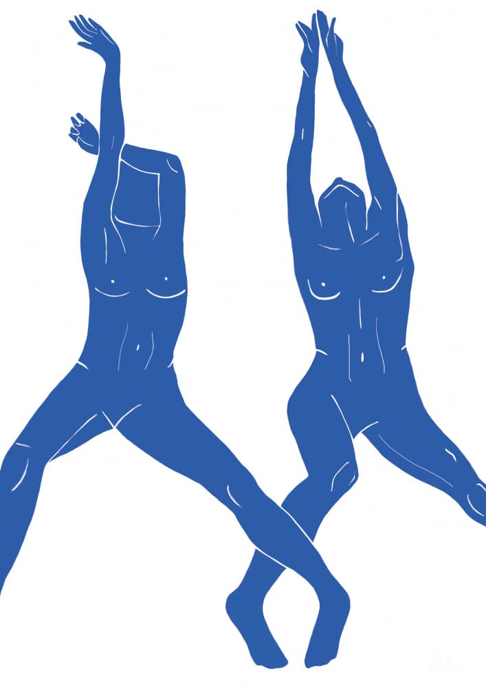 Graceful Blue Movement by Elsa Eleni — canvas wall art