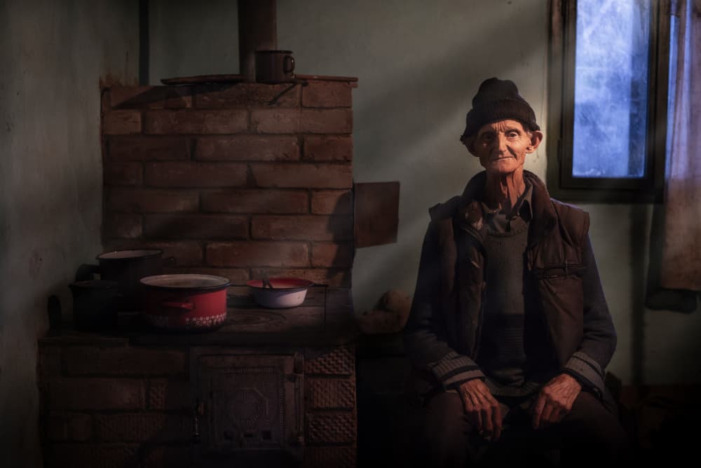 Old Man Rustic Home by Grigore Roibu — canvas wall art