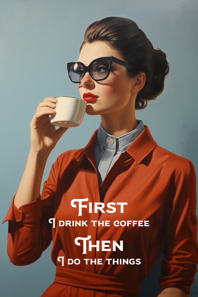 First Coffee Then Things by Andreas Magnusson — canvas wall art