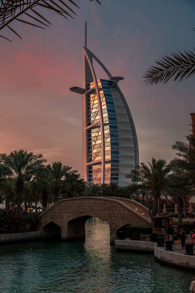 Burj Al Arab Sunset by Dan Edwards — canvas wall art