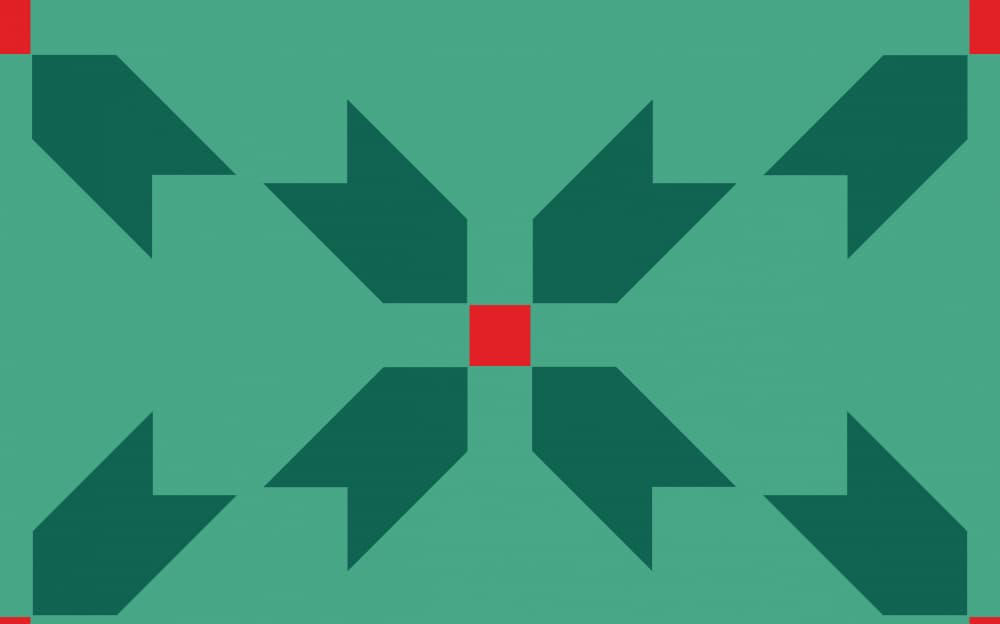 Festive Geometric Design by Irene Demetri — canvas wall art