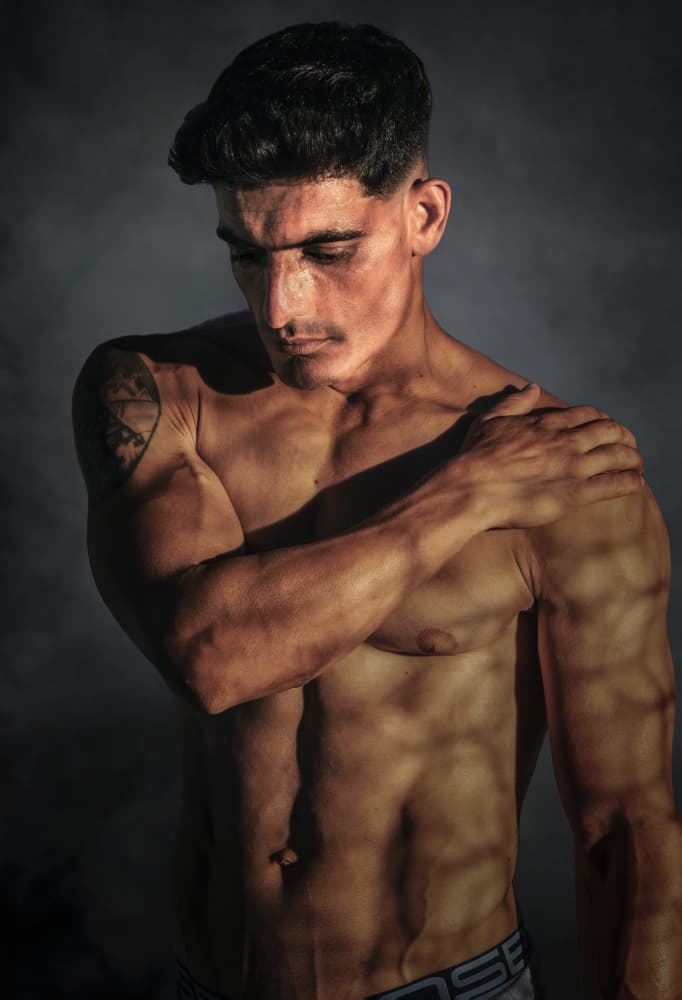 Strong Athletic Man by Irene Wu — canvas wall art