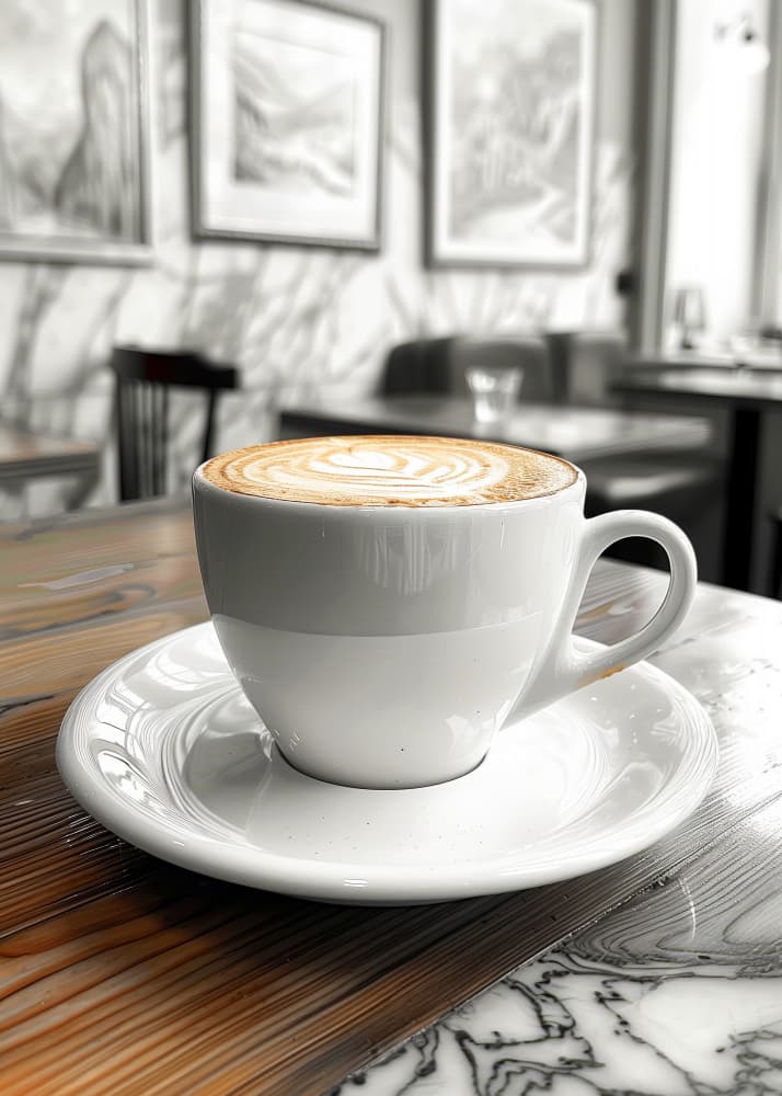 Cafe Latte Art by Justyna Jaszke — canvas wall art