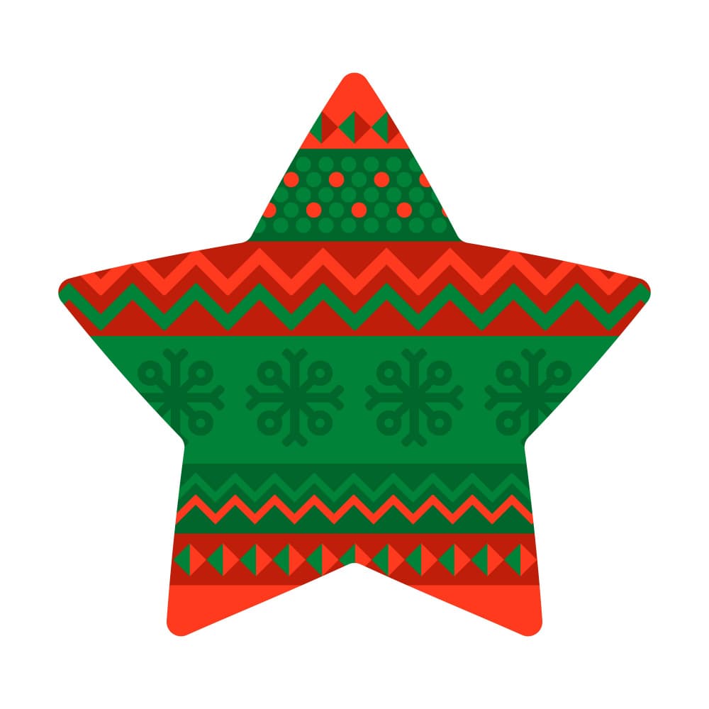 Christmas Sweater Star by Marika Barsrsind — canvas wall art
