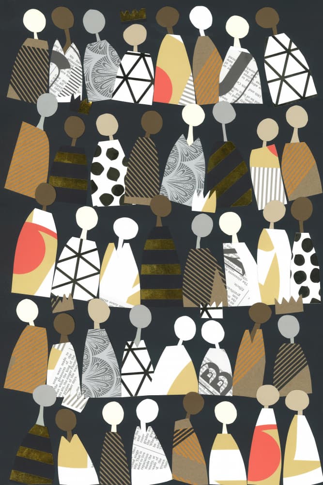 Diverse Figures Collage by Jemma Morris — canvas wall art