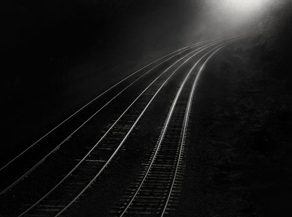 Misty Railway Curve by Cicy Chen — canvas wall art