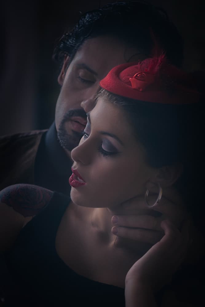 Passionate Vintage Embrace by António Carreira — canvas wall art