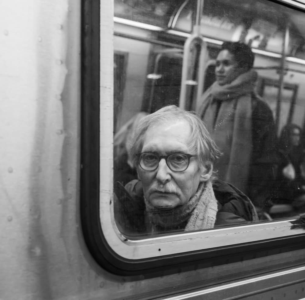 Pensive Subway Commuter by Tong Zhang — canvas wall art