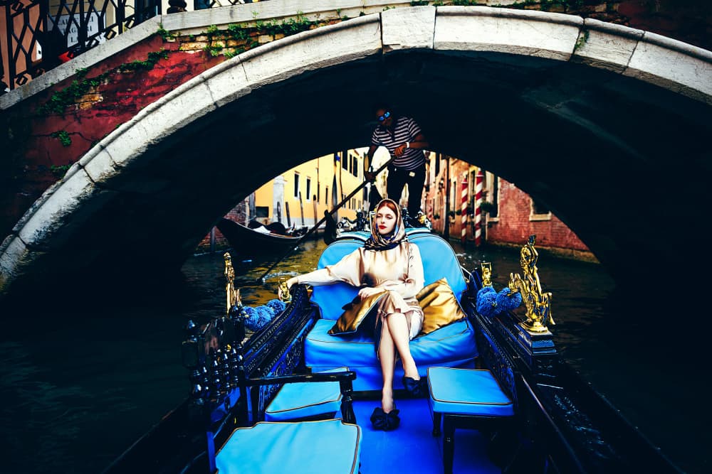 Elegant Venice Gondola by Ruslan Bolgov — canvas wall art