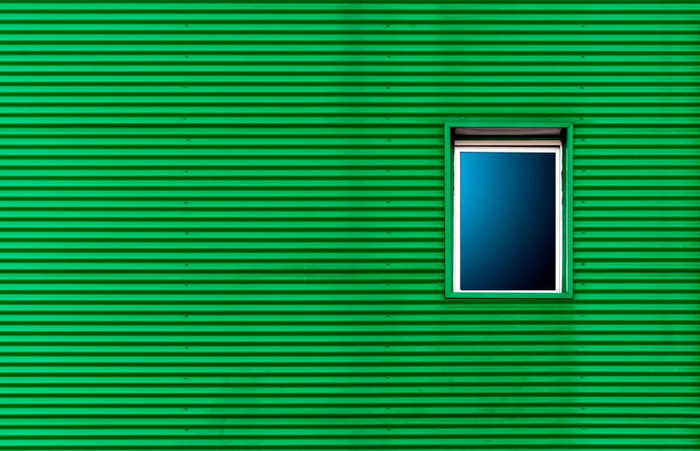 Green Wall Blue Window by Alfonso Novillo — canvas wall art