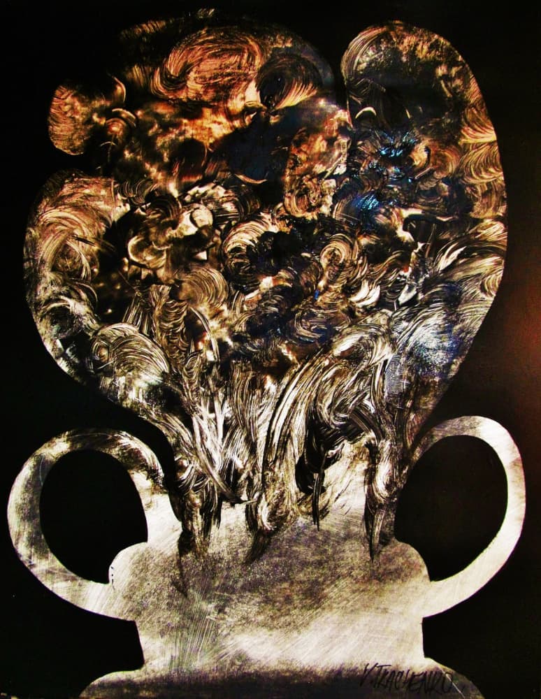 Dark Swirling Form by Victor Tkachenko — canvas wall art