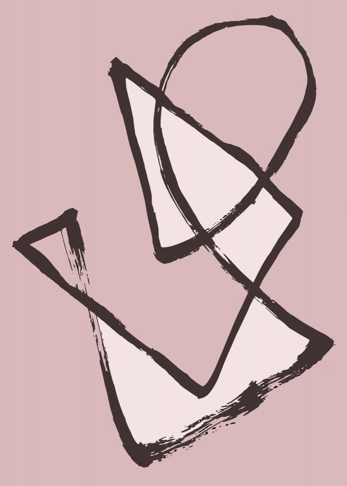 Abstract Pink Geometry by Pictufy Studio II — canvas wall art
