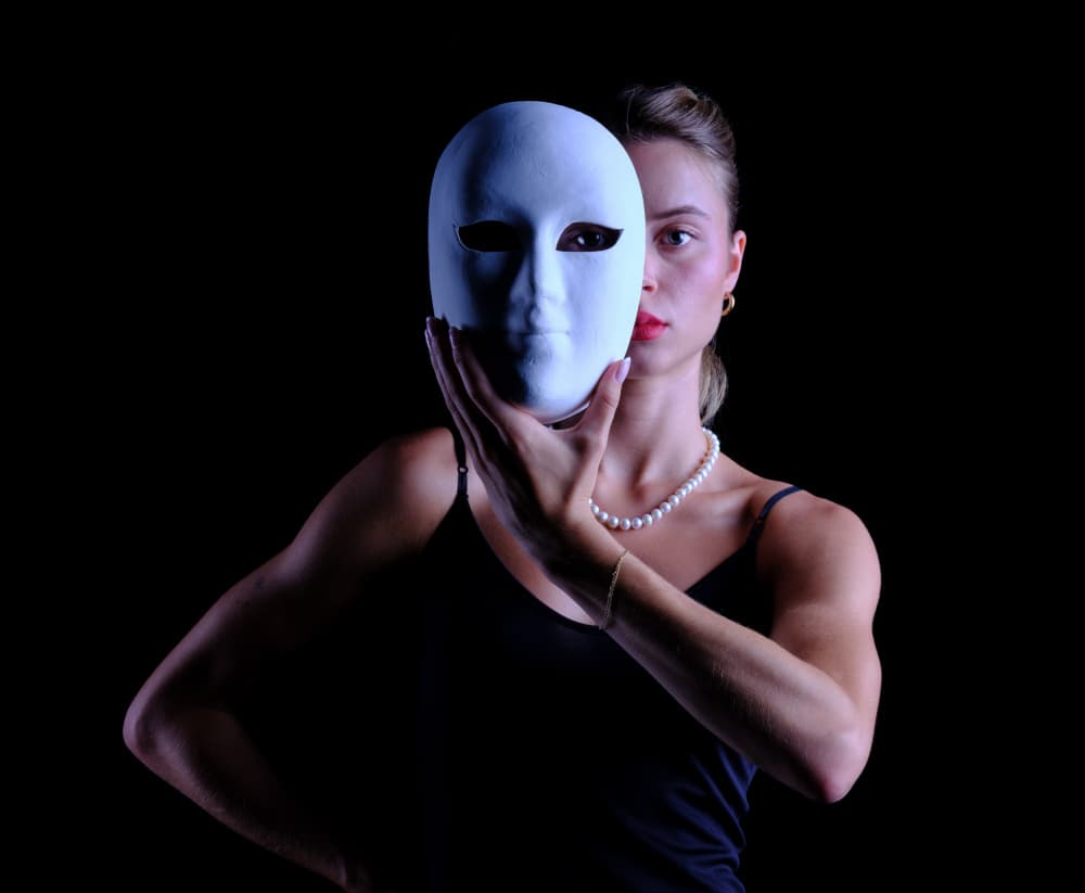 Elegant Masked Woman by Sam SDFMedia — canvas wall art