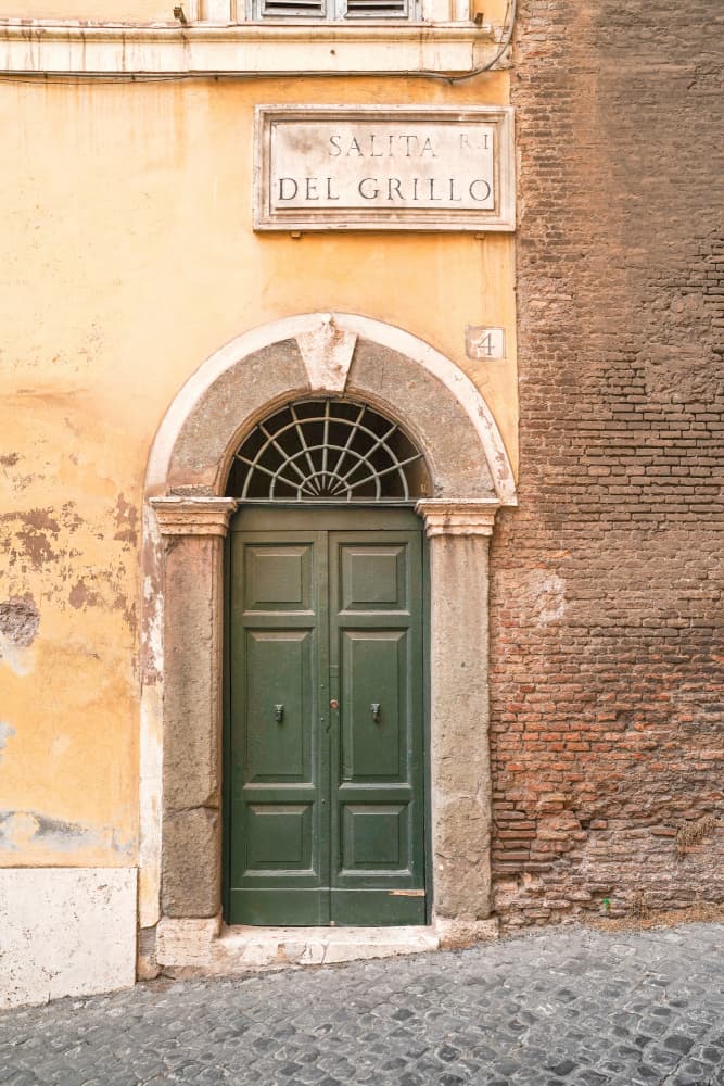 Old Roman Green Door by Henrike Schenk — canvas wall art