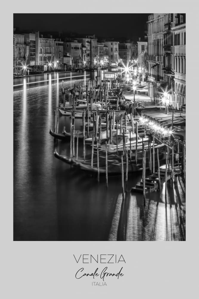 Venice Grand Canal Night by Melanie Viola — canvas wall art
