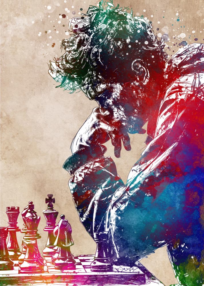 Strategic Mind at Play by Justyna Jaszke — canvas wall art