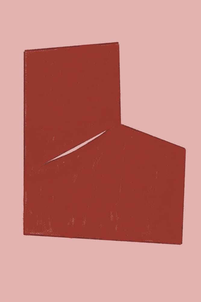 Angular Red Form by THE MIUUS STUDIO — canvas wall art