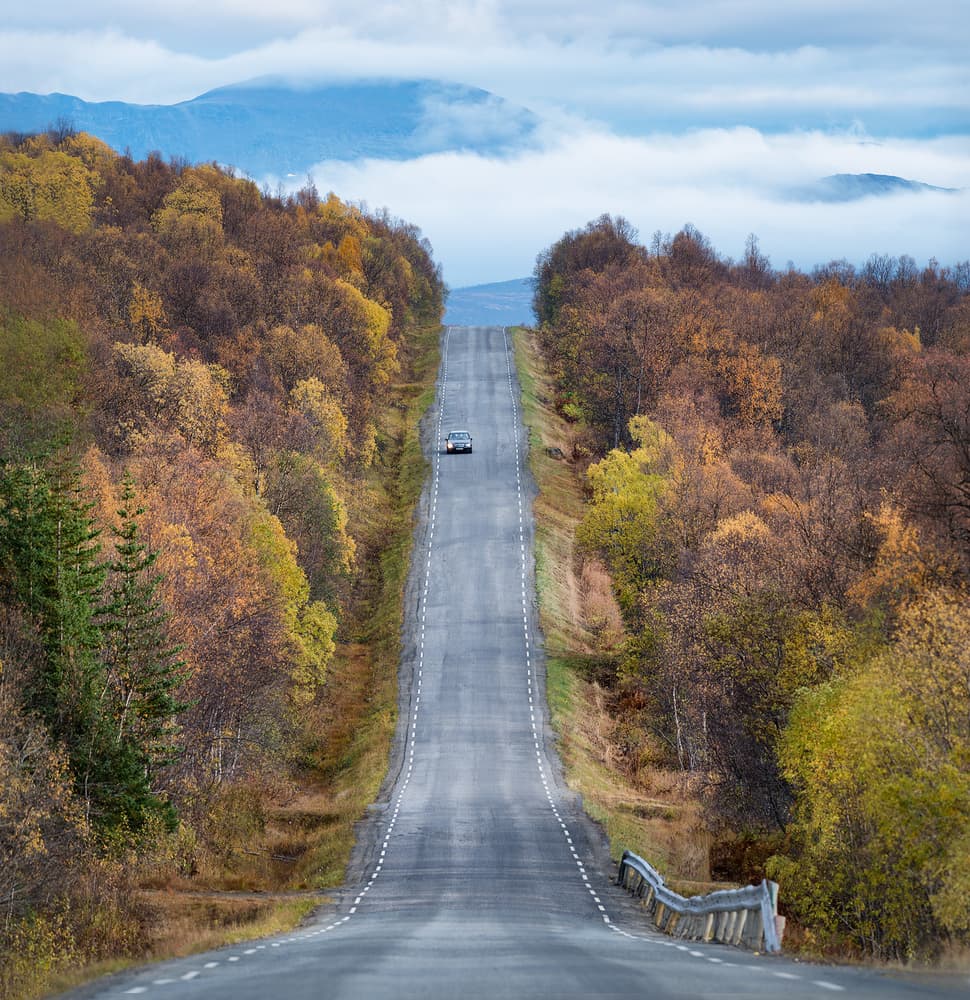 Autumn Road Ahead by Christian Lindsten — canvas wall art