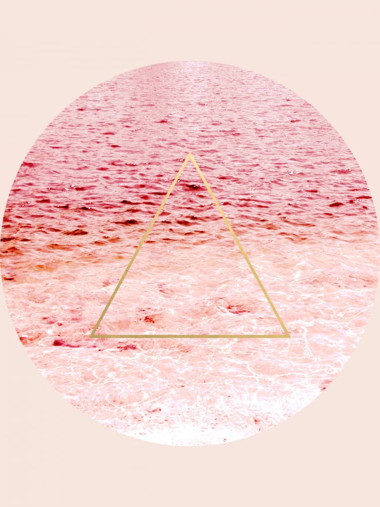 Serene Pink Water Triangle by Gemma Bardot — canvas wall art