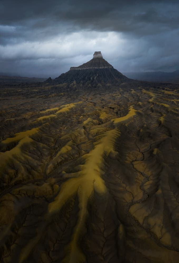 Stormy Desert Mesa by Gerald Macua — canvas wall art
