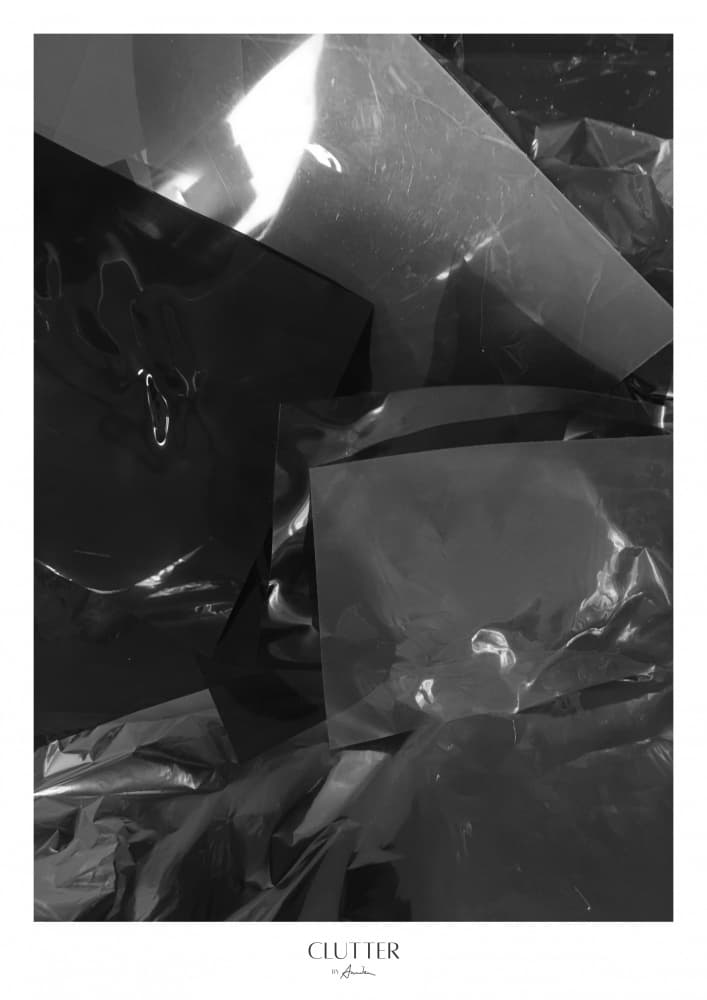 Dark Plastic Abstraction by Annika John — canvas wall art