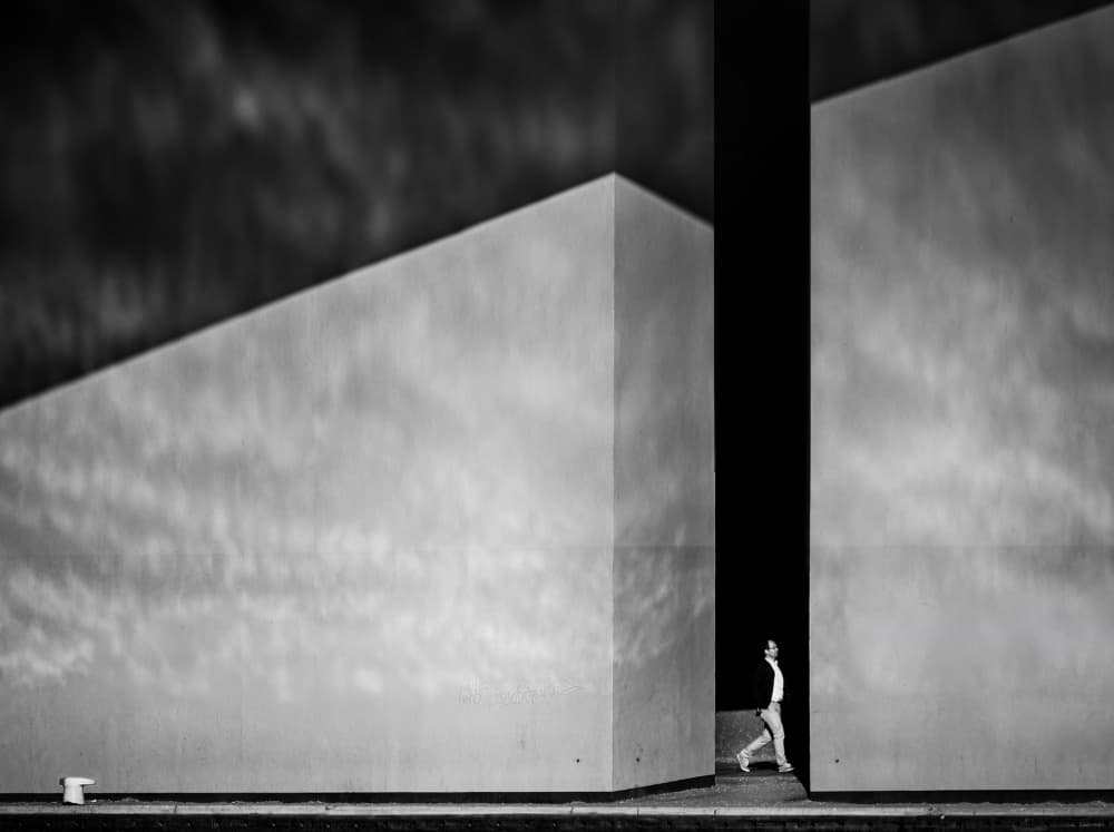 Man in Modern Geometry by Anna Niemiec — canvas wall art