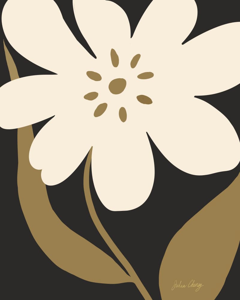 Minimalist Cream Bloom by Julia Cheney — canvas wall art
