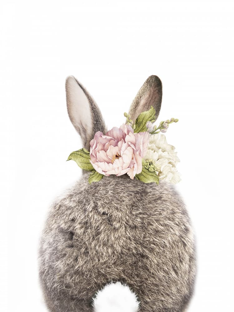Bunny Flower Crown by Lila & Lola — canvas wall art