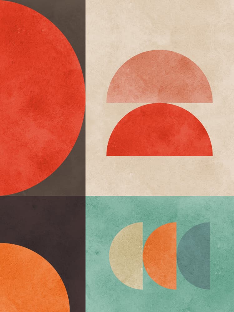 Geometric Color Blocks by Vitor Costa — canvas wall art