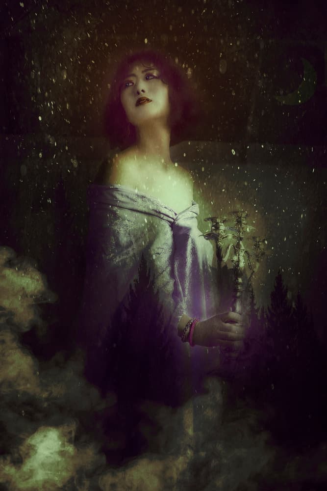 Mystical Forest Woman by Chung gook  Yang — canvas wall art