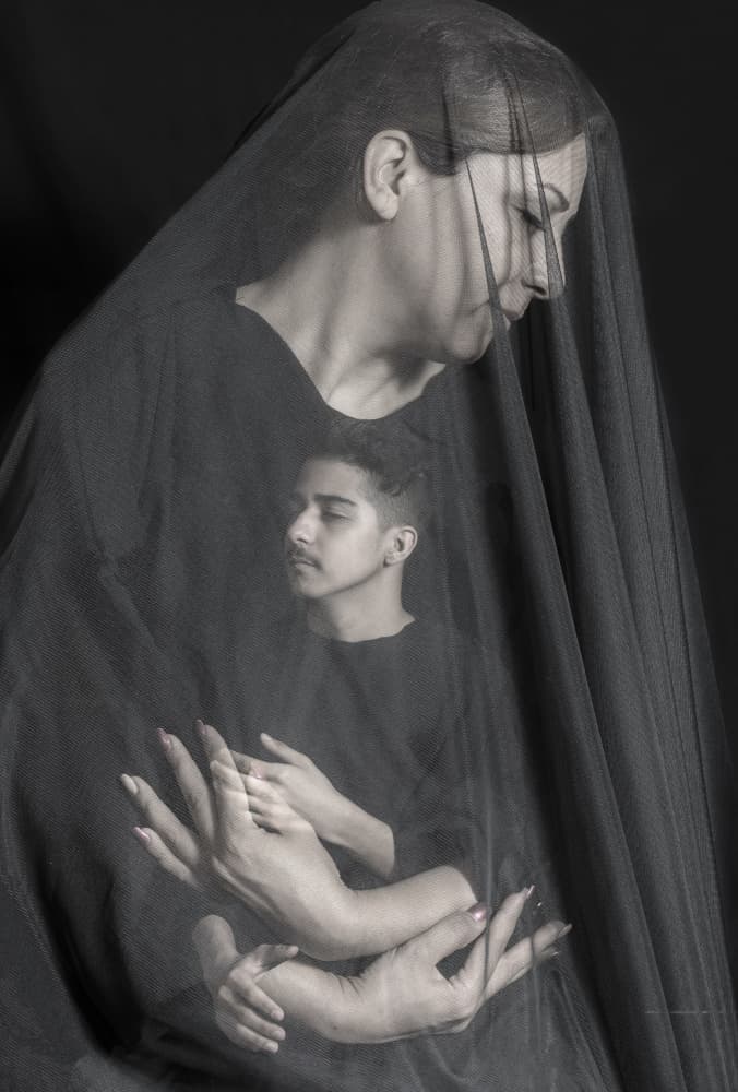 Veiled Family Connection by Mitra Bahmani — canvas wall art