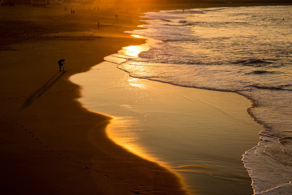 Golden Hour Beach by Jois Domont ( J.L.G.) — canvas wall art