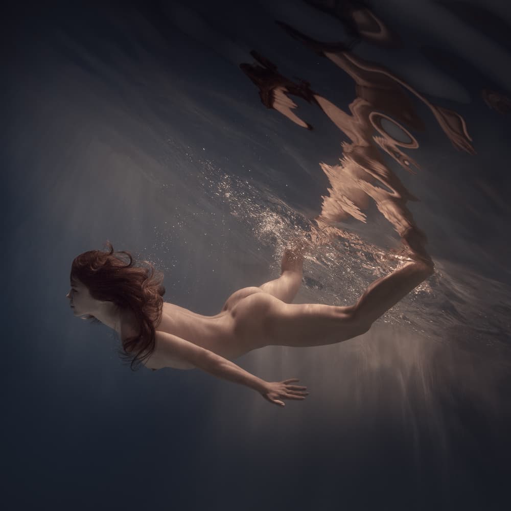 Graceful Underwater Serenity by Dmitry Frizel — canvas wall art