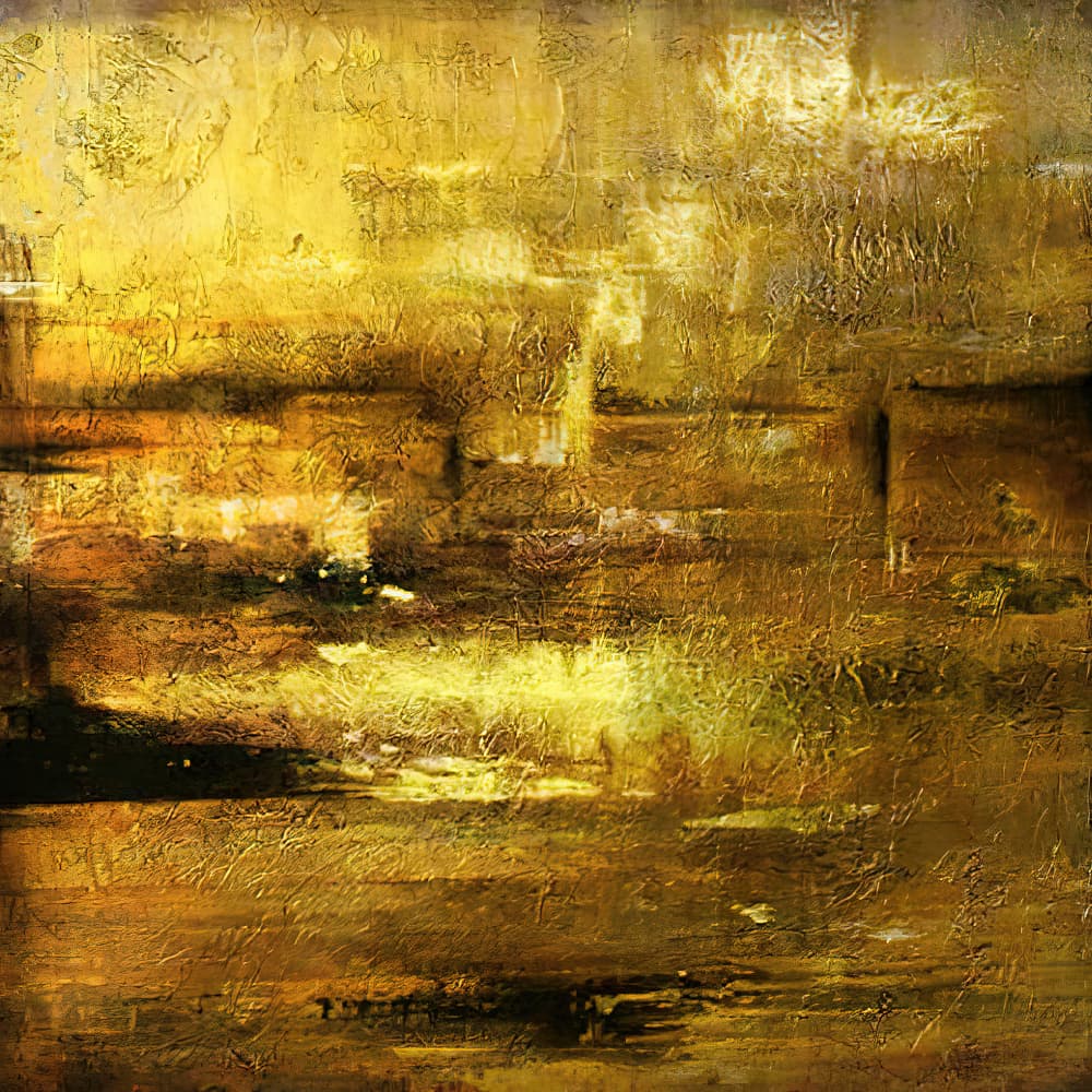Golden Earth Abstraction by Alpenglow Workshop — canvas wall art