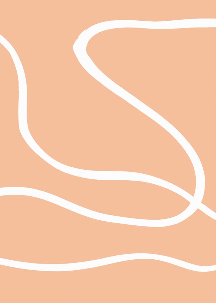 Peach Flow Abstract by Pictufy Studio — canvas wall art