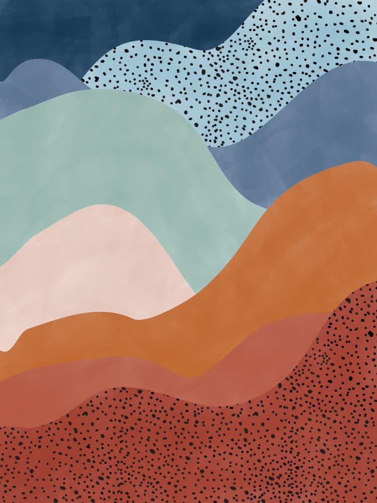 Earthy Layered Landscape by Elena Ristova — canvas wall art