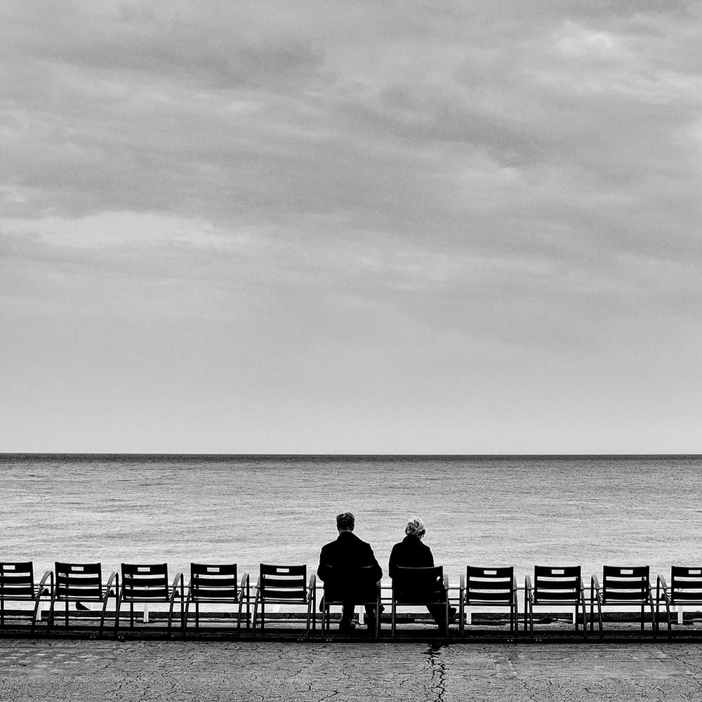 Couple By The Ocean by Massimo Della Latta — canvas wall art