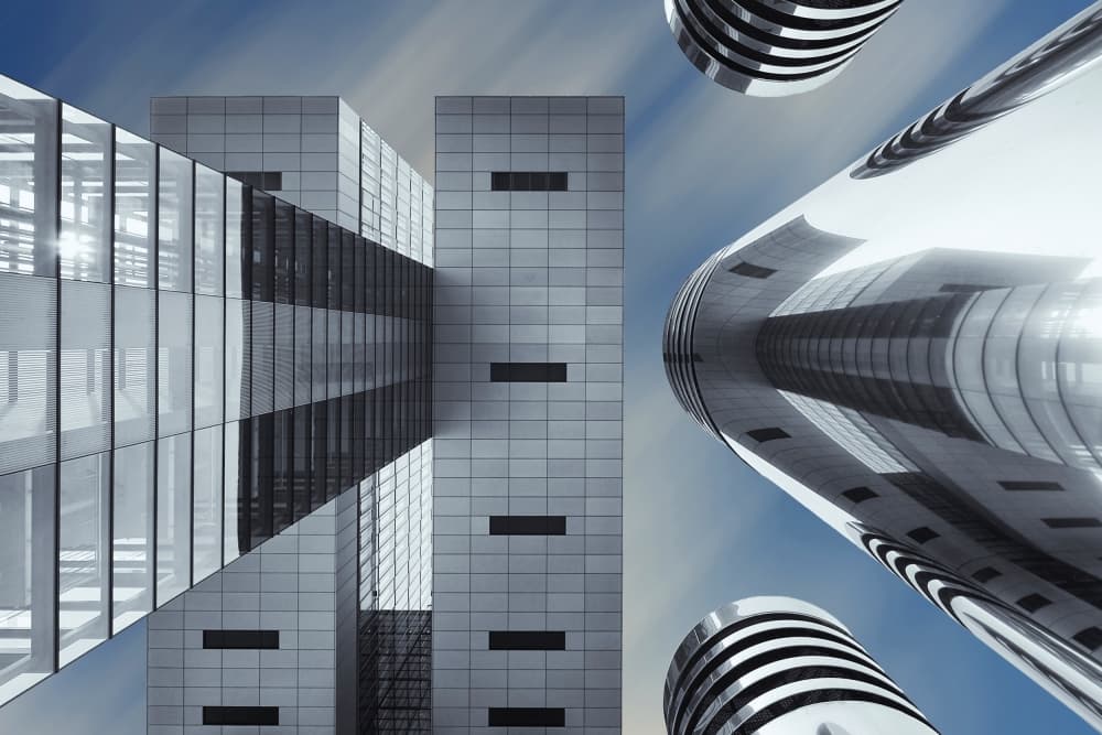 Modern City Reflections by Gerard Jonkman — canvas wall art