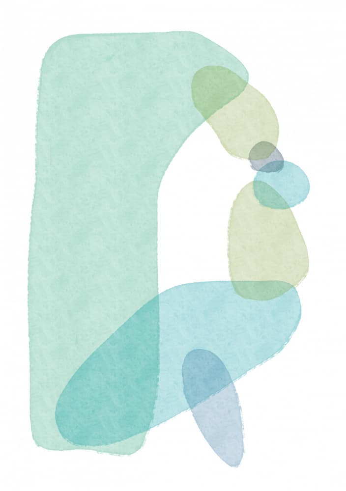 Serene Fluid Shapes by Sharyn Bursic — canvas wall art