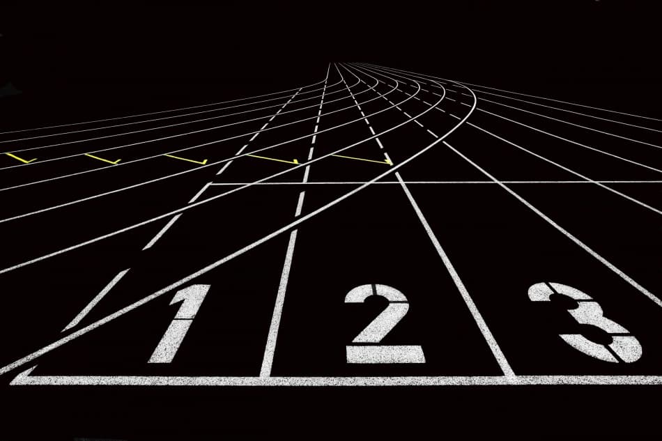 Numbered Race Track by Dr. Roland Shainidze — canvas wall art