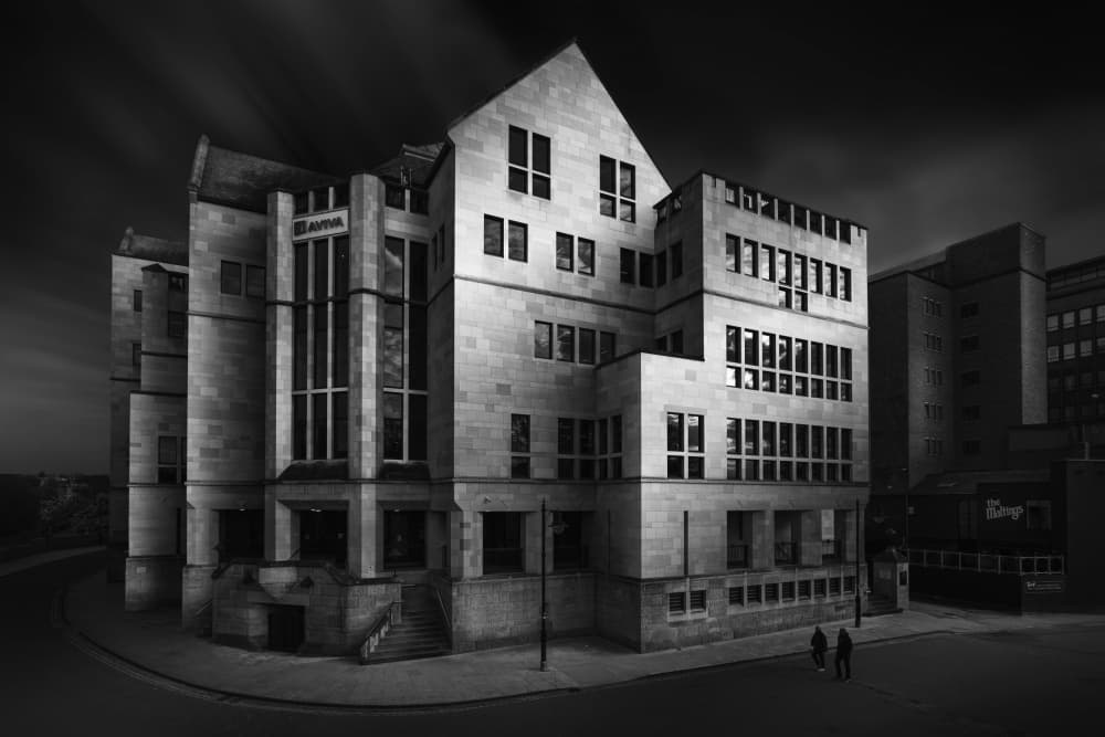 Moody Stone Architecture by Jobin Mathew — canvas wall art