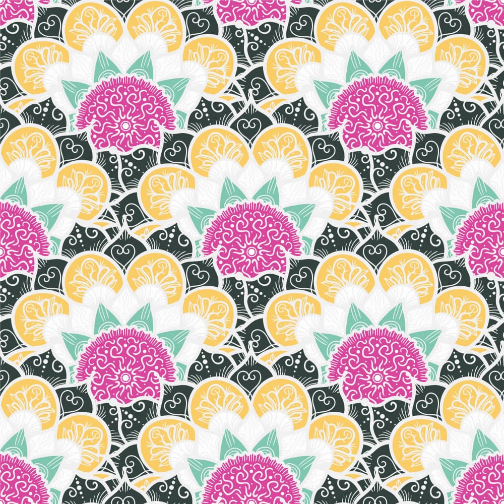 Vibrant Mandala Blooms by Marika Barsrsind — canvas wall art