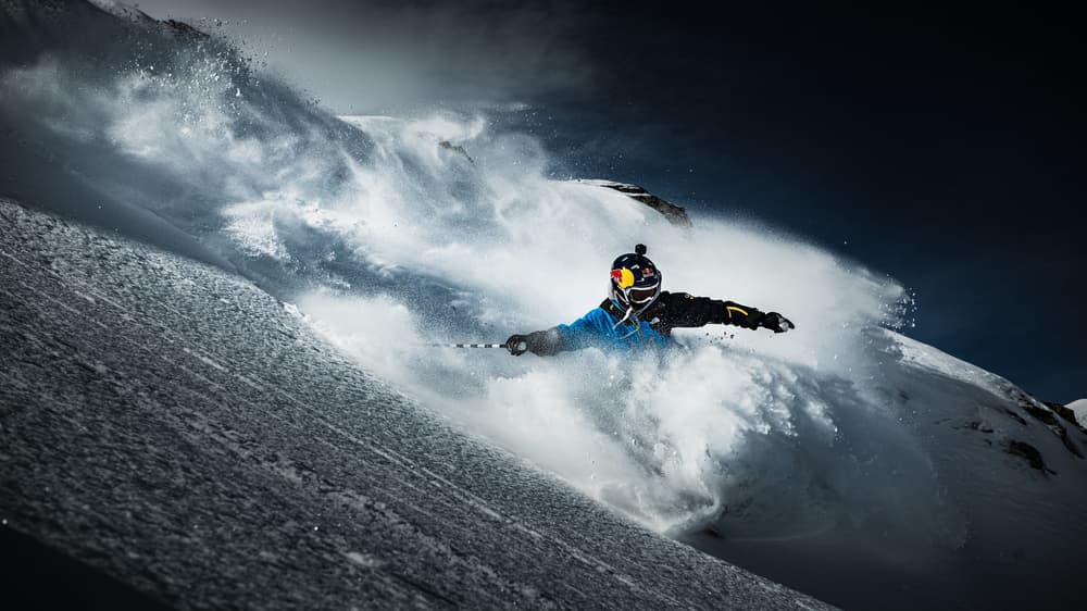 Snowboarder Kicking Powder by Eric Verbiest — canvas wall art